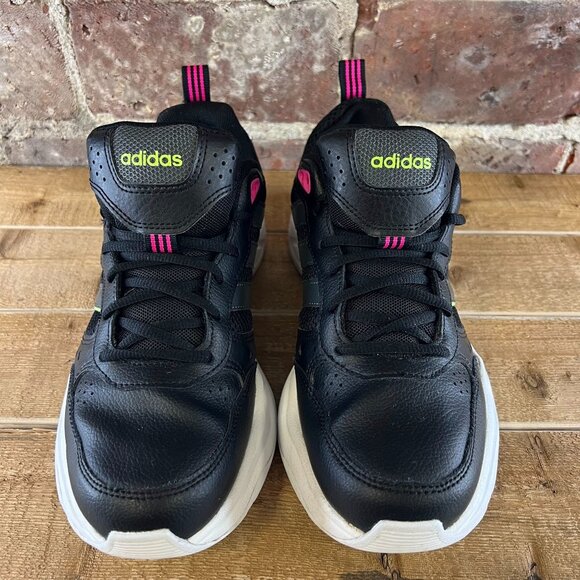 Adidas Strutter Shoes Leather Core Black Green ART EG8368 Womens Size US 9.5 - Picture 3 of 9